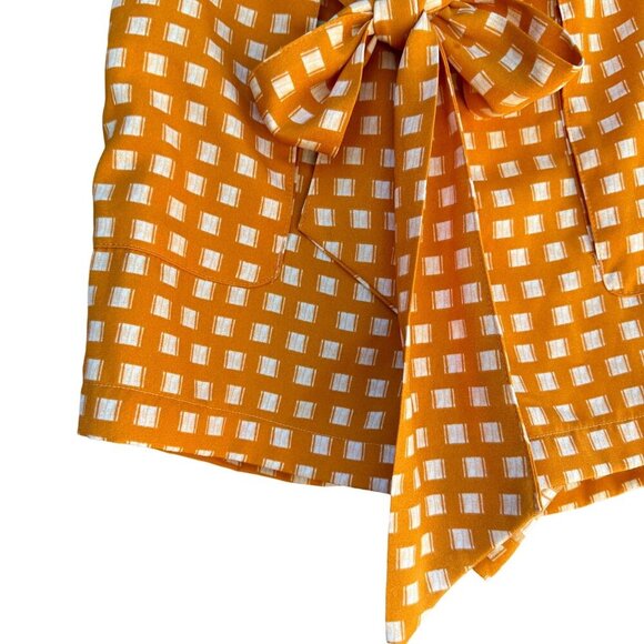 A New Day Orange White Pockets Dress Shorts Women’s Size S - Picture 6 of 15